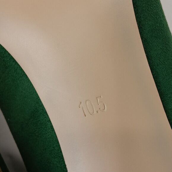 JOY IN LOVE Women's Green Shoes Low Heels Pointy Toe Kitten Heel Pumps Sz 10.5 - Picture 7 of 7